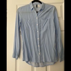 Woman’s striped button up